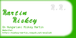 martin miskey business card